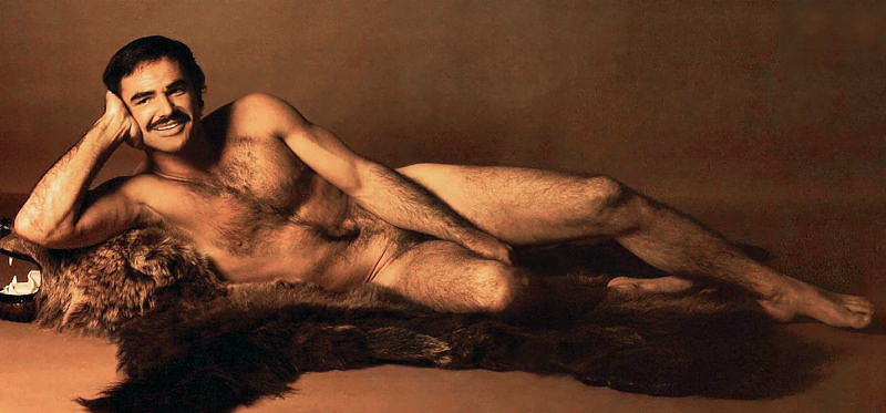 Burt Reynolds posed naked for the April 1972 issue of Cosmopolitan Magazine, photo Francesco Scavullo Francesco Scavullo American fashion photographer Cosmopolitan celebrity