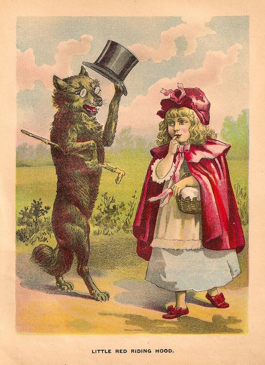 Little Red Riding Hood (antique lithograph)