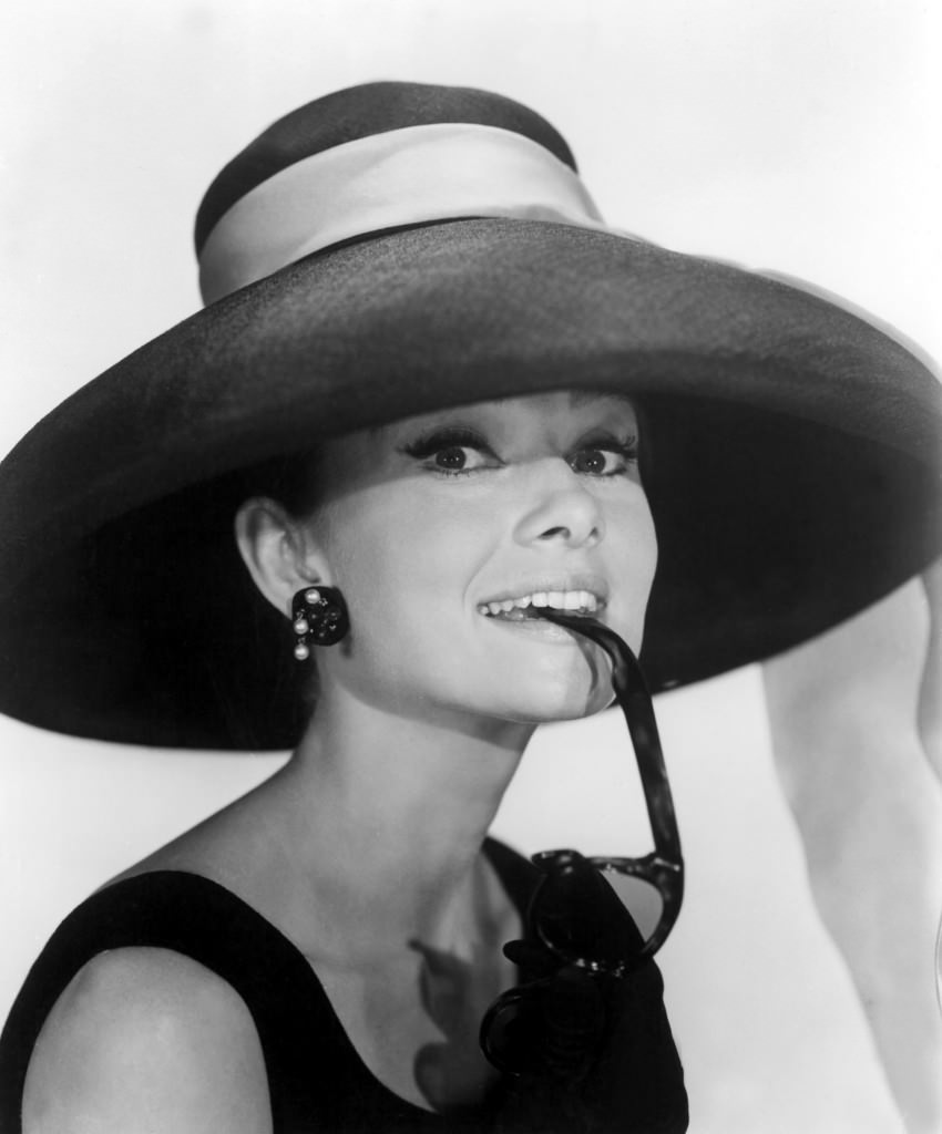 Audrey Hepburn in a publicity shot for BREAKFAST AT TIFFANY'S, 1961