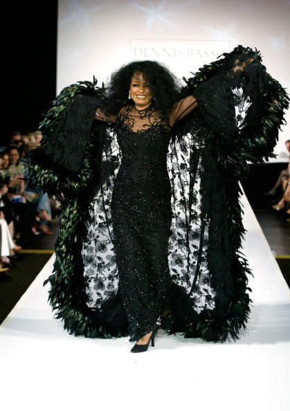 Diana Ross owns the catwalk during a Dennis Basso fashion show Diana Ross owns the catwalk during a Dennis Basso fashion show