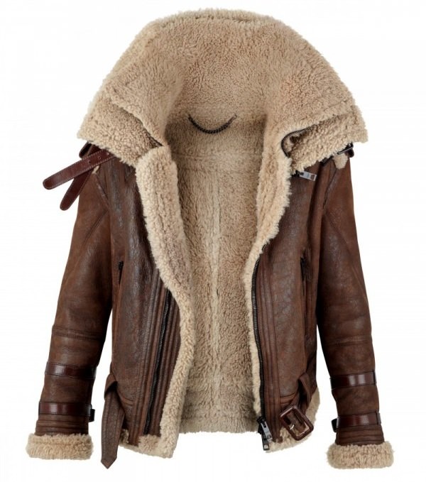 Burberry Prorsum Shearling Funnel Neck Aviator Jacket Shearling Chic - The All-Time Superstar - Fur Fashion
