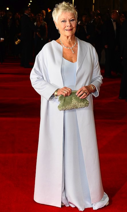 Dame Judi Dench, who also stars in the Bond flick, was stunning at the premiere