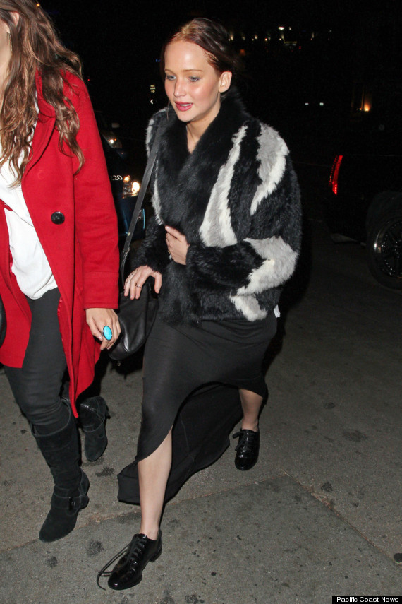 Oscar winner Jennifer Lawrence proudly wears her fur...with no appologies