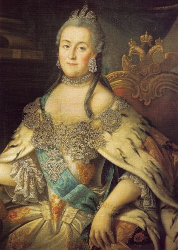 Portrait of Catherine II of Russia wearing ermine