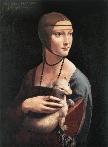 Portrait of Cecilia Gallerani (Lady with an Ermine), painted 1483-90 by Leonardo da Vinci (1452-1519) Portrait of Cecilia Gallerani (Lady with an Ermine), painted 1483-90 by Leonardo da Vinci (1452-1519)