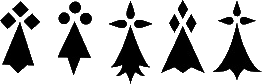 Variations on the heraldic Ermine design