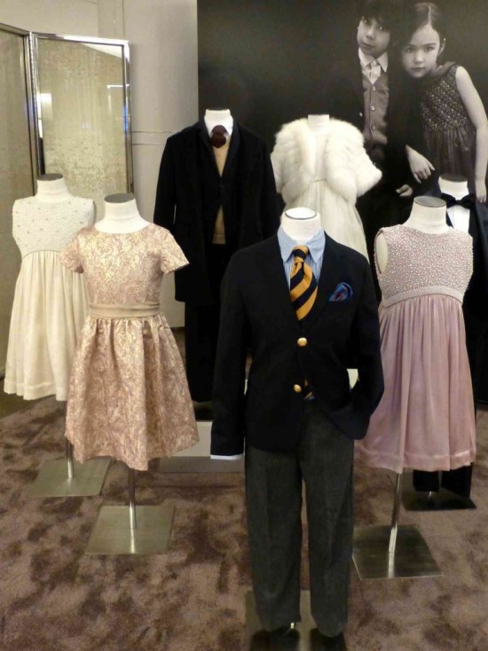 Harrods department store launched a new special occasion children's clothing line, including fur pieces, for Fall 2013 