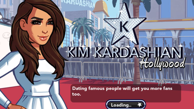The "Kim Kardashian: Hollywood" app 