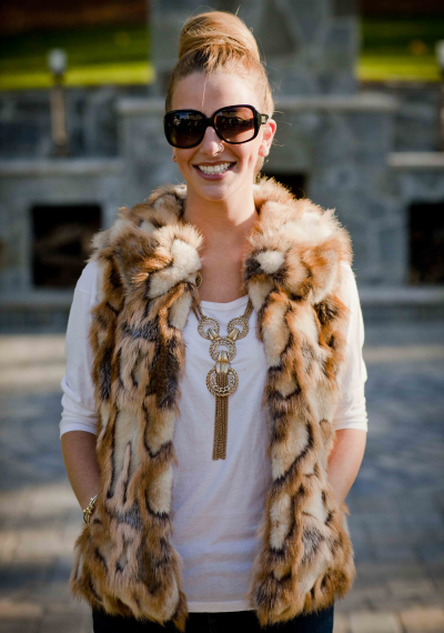 Vintage fur - sleeveless vest 