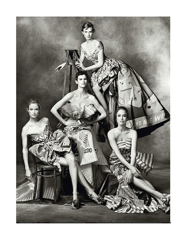 Carolyn Murphy, Saskia Debraw, Karen Elson and Rachel Zimmerman in Moschino - Fall 2014-Winter 2015 Campaign photographed by Steven Meisel