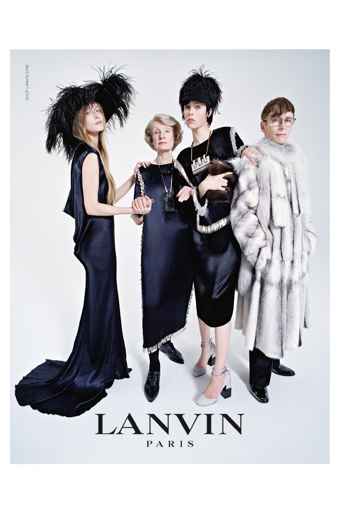 Edie Campbell and her Family front Lanvins Fall 2014-Winter 2015 Campaign