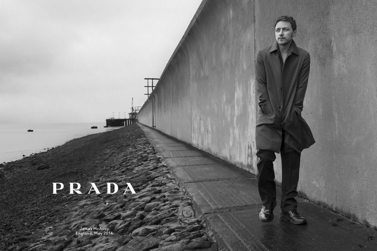 James McAvoy in PRADA Menswear Fall 2014-Winter 2015 Campaign photographed by Annie Leibovitz