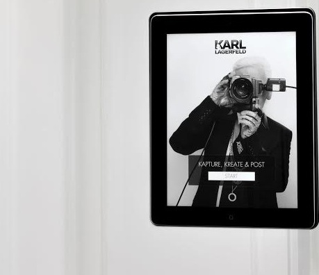 Karl Lagerfeld's "Let's take a Selfie in Fitting Rooms!"