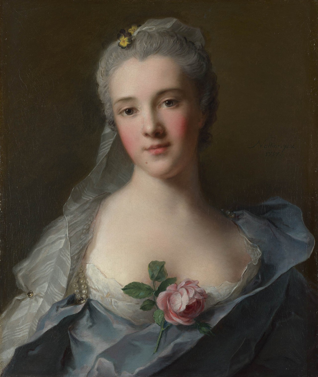 Portrait of Manon Balletti, by Jean-Marc Nattier, 1757. The National Gallery, London.