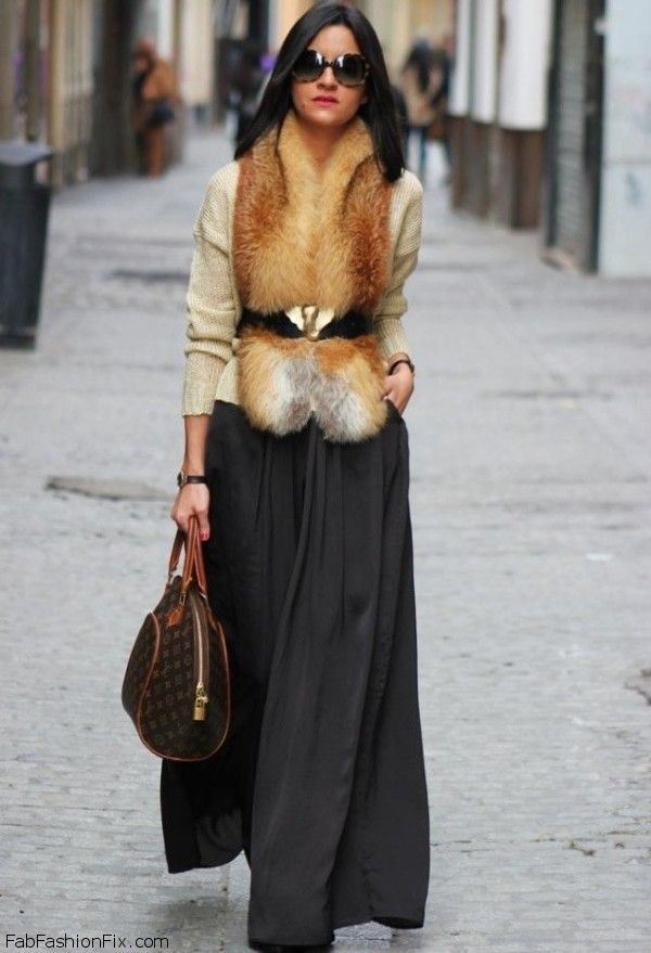 Belted fur vest
