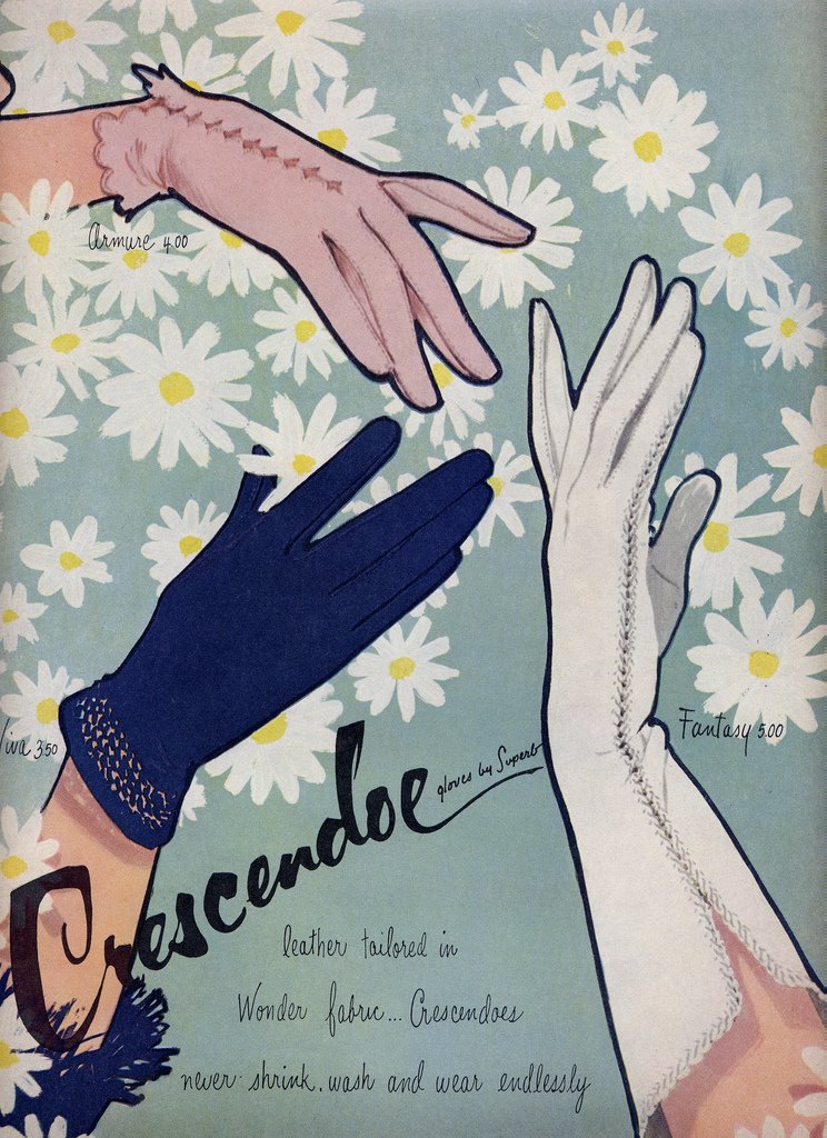 Vintage ads for women's gloves