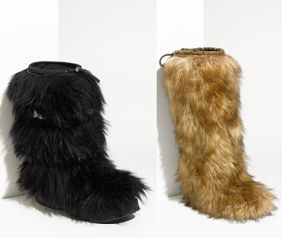 Fur snow boots by Prada