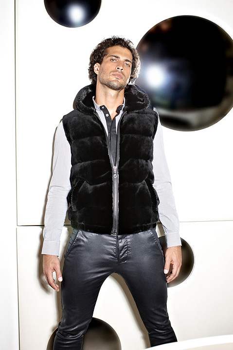 Fur jacket men  Paolo Moretti in Italy