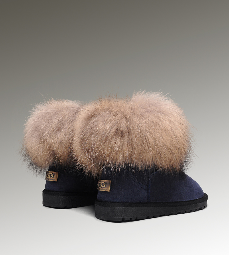 ugg boots with fox fur trim