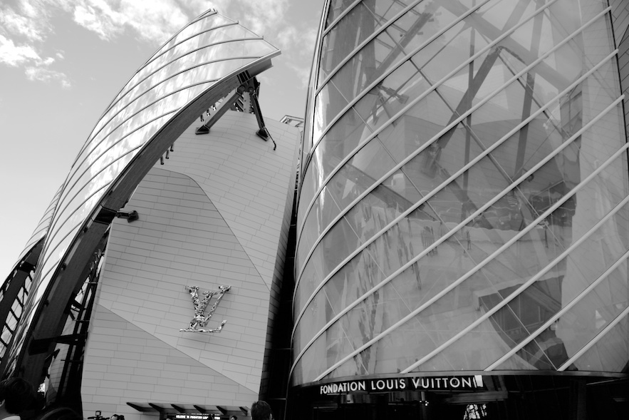 The Fondation Louis Vuitton building, designed by Frank Gehry