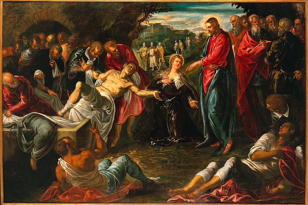 "The Raising of Lazarus" by Jacapo Tintoretto, 1558.