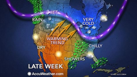 Coldest weather since last march grips the US - November 2014