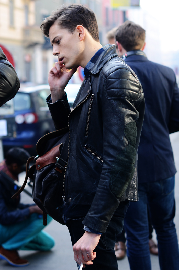 Leather Jacket on the street