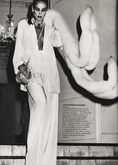 When in doubt.... channel Jerry Hall in this iconic editorial from the 70s