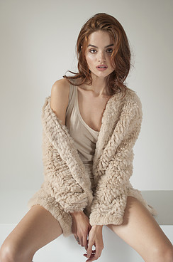 knitted rabbit cardigan by Adrienne landau