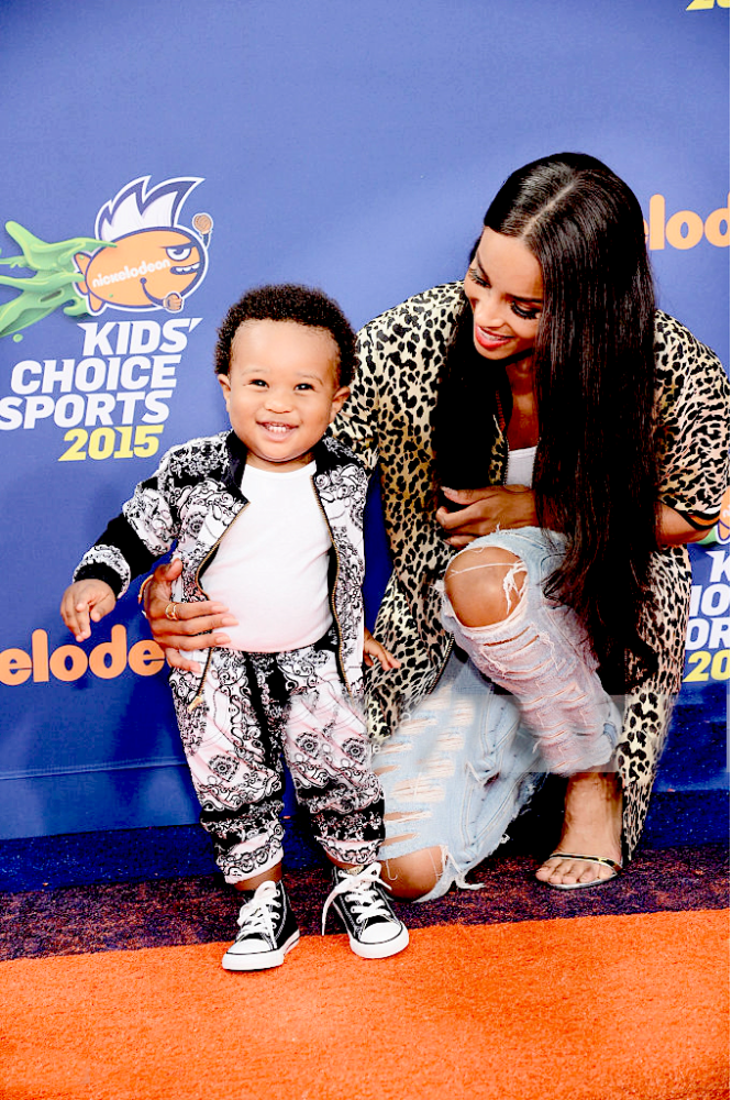 Singer Ciara, and rapper Future's son née Future Zahir Wilburn, on the red carpet