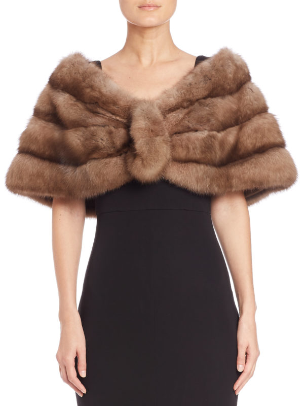 Carmen Marc Valvo sable stole