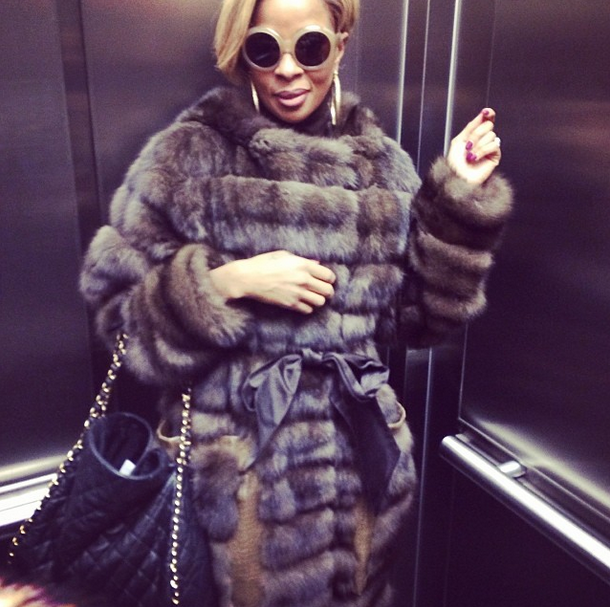 Mary J. Blige Shearling Leather Jacket - America Jackets -Sale