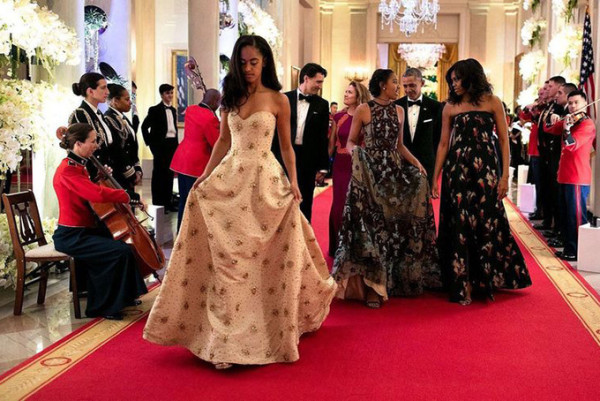 Technically they are not kid size, but Sasha and Malia Obama looked just as ravishing in their Naeem Khan dresses at the 2016 State Dinner as did their mother First Lady Michelle Obama.