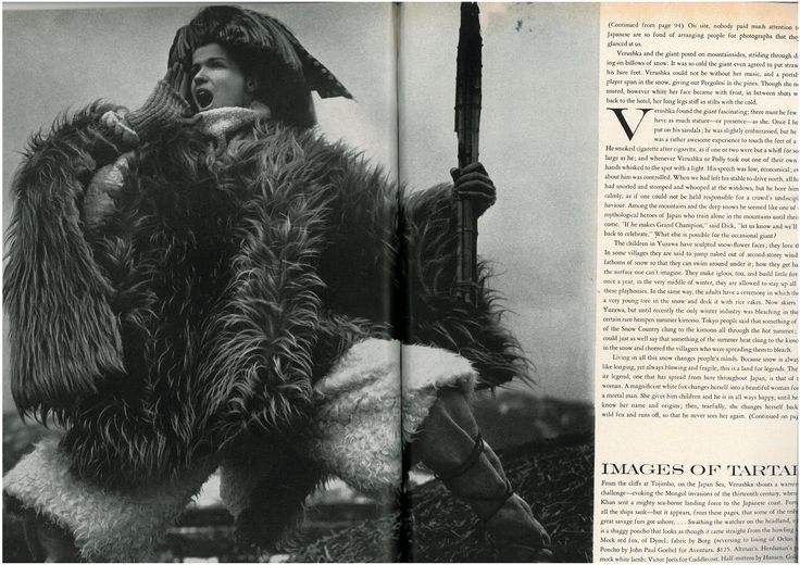 “The Great Fur Caravan,” photographed by Richard Avedon, Vogue (October 1966)