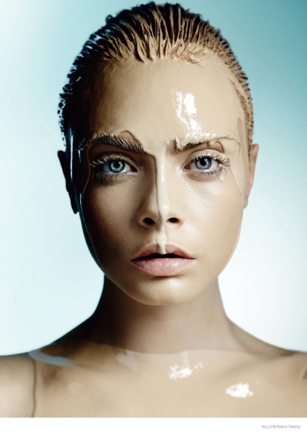 A stunning visual of Cara Delevingne by Mario for Allure's Best of Beauty Issue