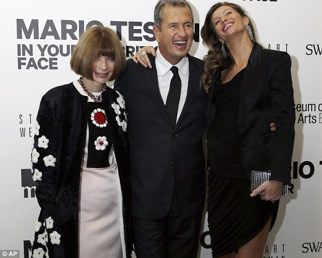 Anna Wintour, Mario Testino and Gisele Bundchen