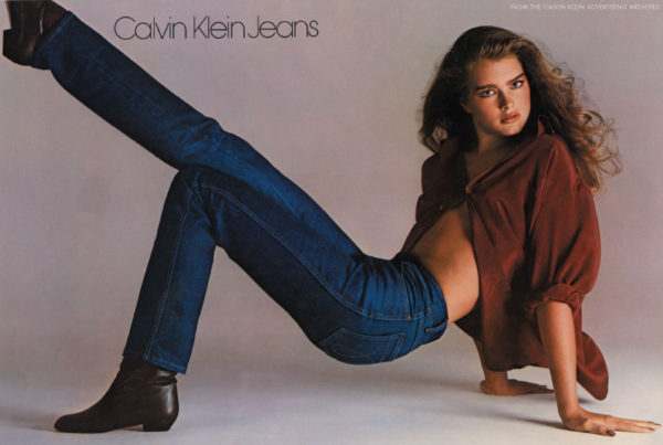 Brooke Shields modelling for Calvin Klein at age 15