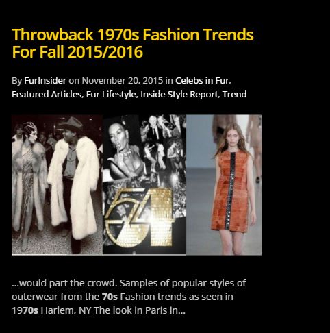 An example of previoues 1970s fashion coverage from the FurInsider