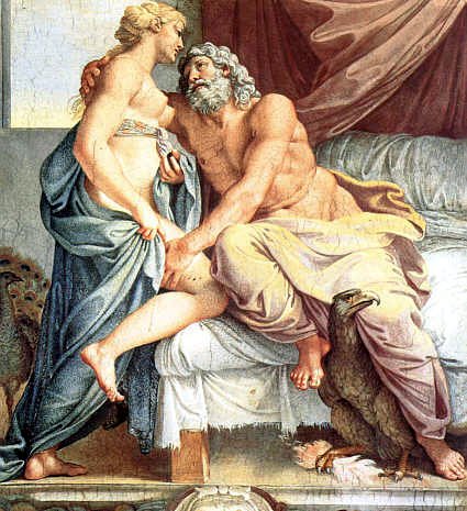 Juno and Jupiter as painted by Carracci