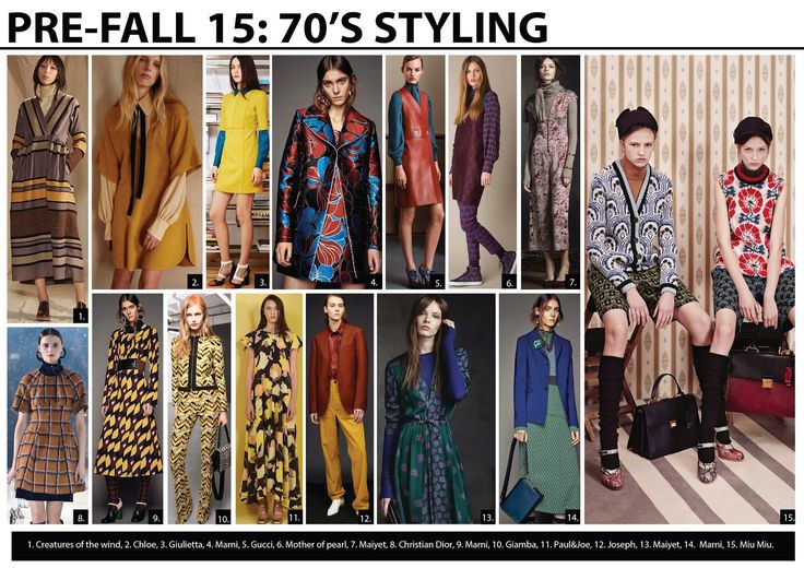 Pre-fall 2015 Print trends, 70's fashion trend, biba 70's