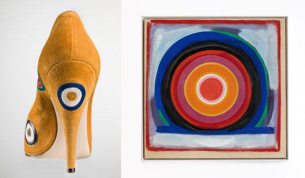 Salvatore Ferragamo, Tirassegno décolleté, 1958 | Kenneth Noland, Senza titolo, 1958