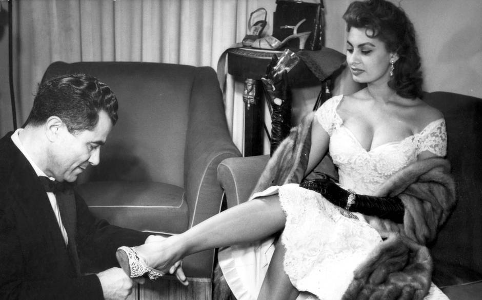 Salvatore Ferragamo with Sophia Loren