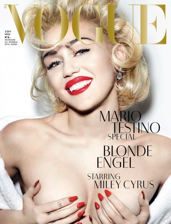 Do a double take..... it's not Marilyn Monroe, or Madonna it's Miley Cyrus!