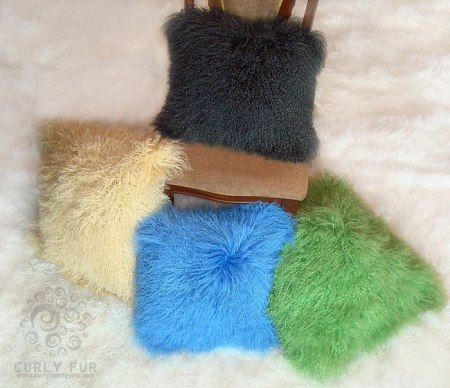  Tibetan lamb fur pillows would make a great addition to any room and a nice gift for any host