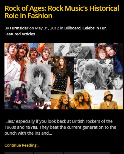 FurInsder has reviewed 1970s musical influence on fashion too.