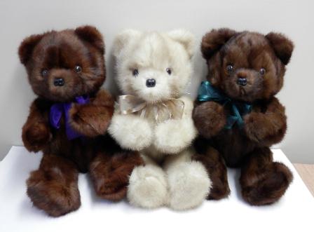 mink teddy bears come in a variety of colors