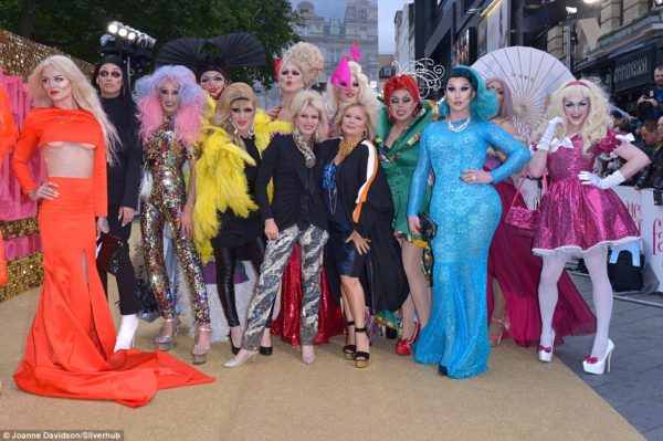 Absolutely Fabulous: The Movie London Premier-Joanna and Jennifer were joined by a host of drag queens on the gold carpet