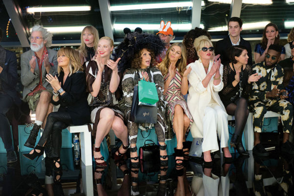 "Absolutely Fabulous: The Movie" From left: Lulu, Christie, Saunders, Abbey Clancy, Lumley and Sadie Frost sit front row at a fashion show in the film.