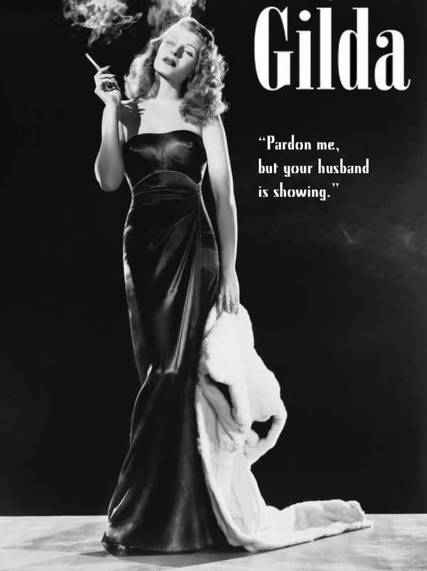 This poster emphasizes the power that Gilda had as a femme fatale, by having her be the center of attention