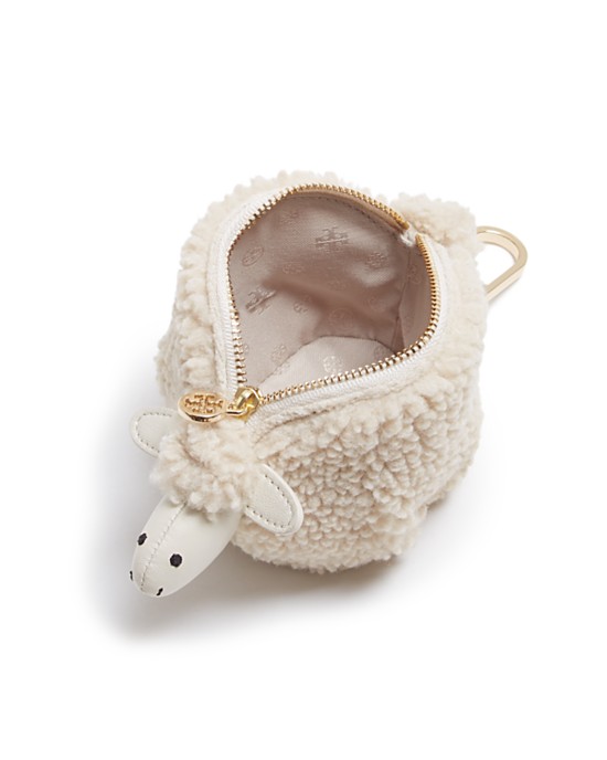 Tory Burch Steve the Sheep bag charm in white